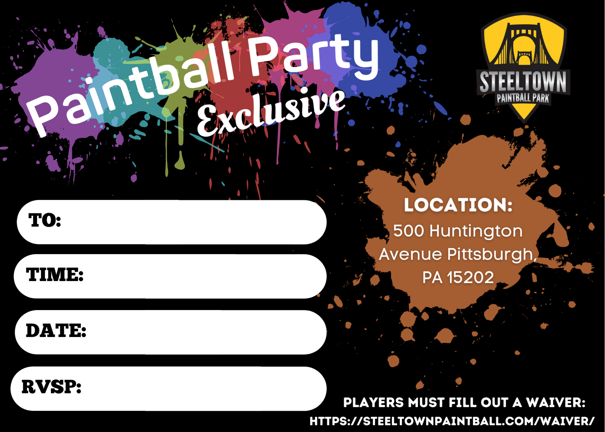 SteelTown Birthday Invites (4) outdoor image 3